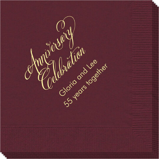 Elegant Anniversary Celebration Napkin